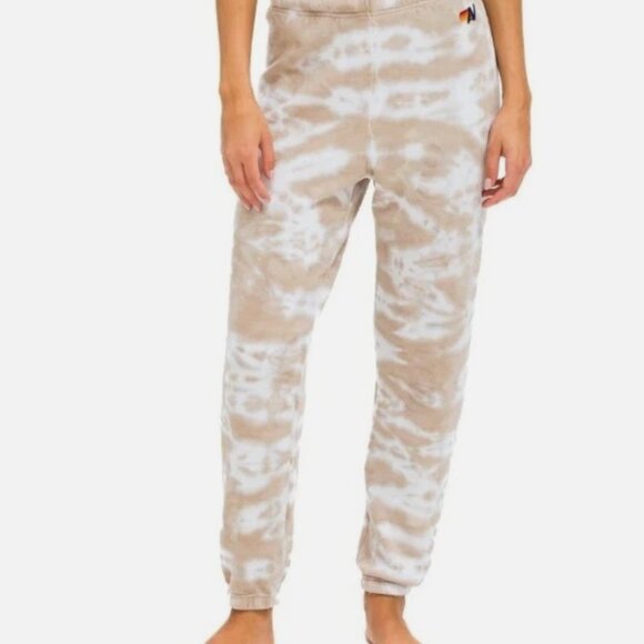 Aviator Nation Women's Hand Dyed Sweatpants White Mocha Size XS - Picture 1 of 5